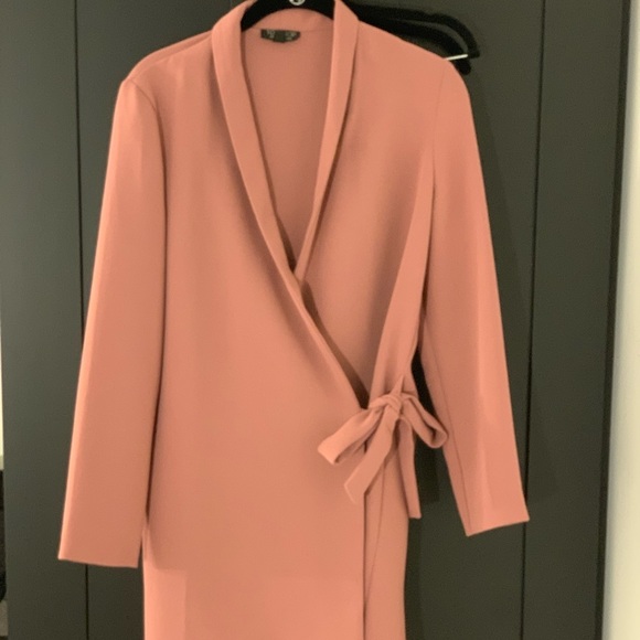 peach blazer dress